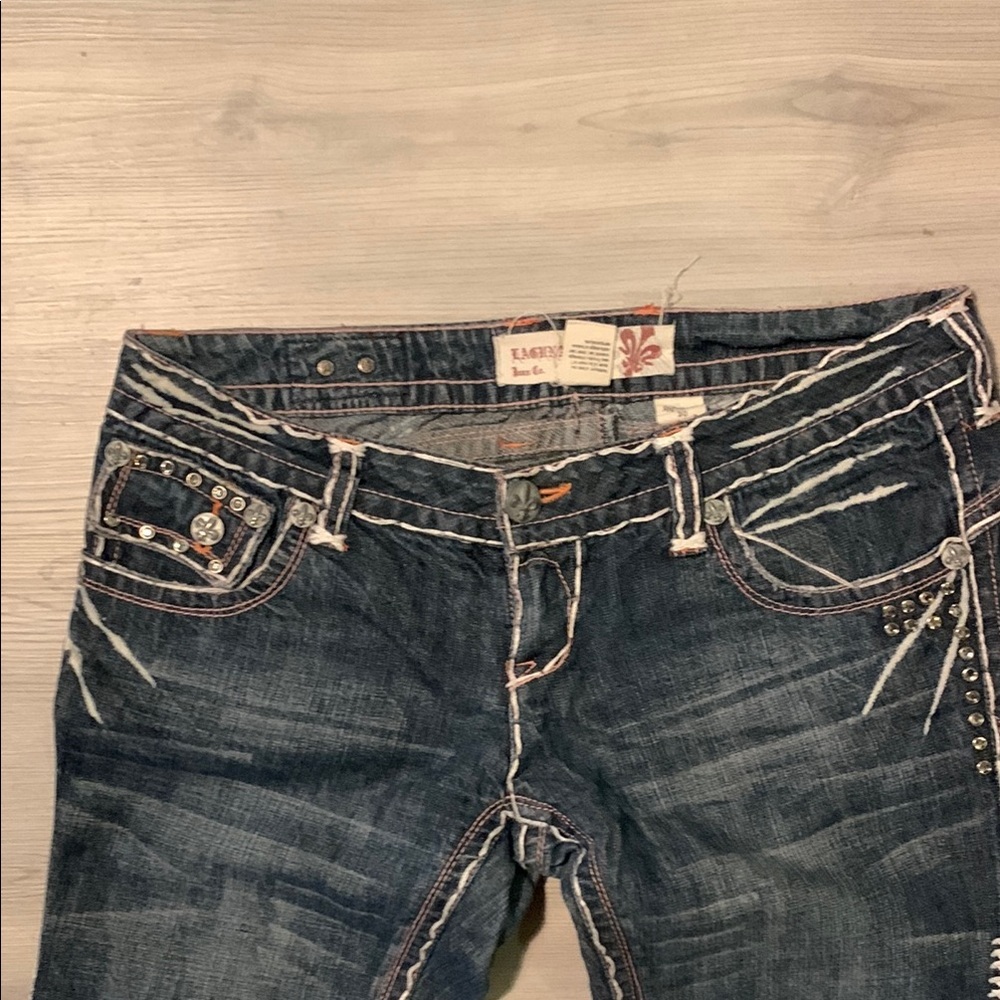 Laguna B Blue Boot Cut Jeans with Classic Flare - Picture 3 of 5